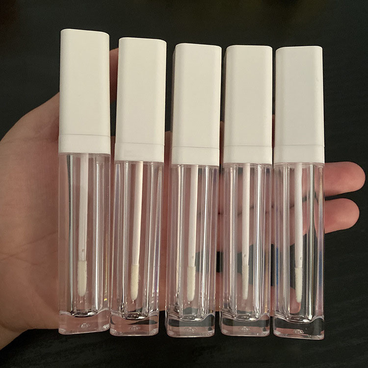 ODM Logo Square Empty Lip Gloss Tube 6.5ML Open Mould Service